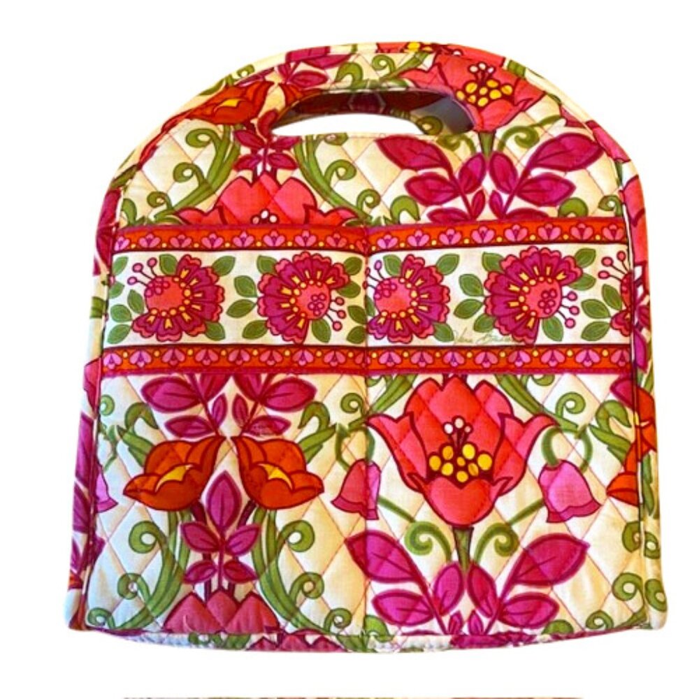 Vera Bradley Lunch Bag Insulated Lili Bell Retried Pattern Pink Green White